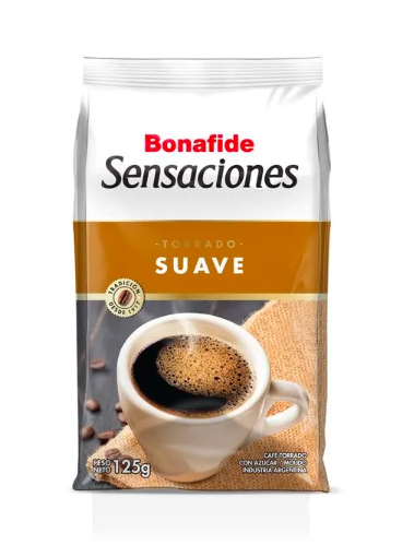 CAFE MOLIDO BONAFIDE SENSACIONES SUAVE 125GR