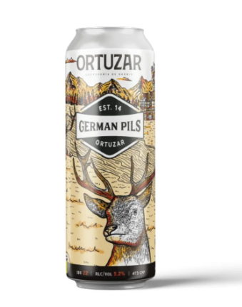 CERVEZA GERMAN PILS ORTUZAR 473ML