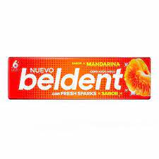 CHICLE BELDENT MANDARINA