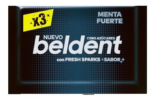 CHICLE BELDENT MENTA FUERTA 3 UN