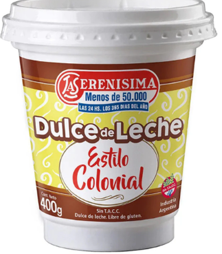 [7790742625205] DULCE DE LECHE LA SERENISIMA ESTILO COLONIAL 400GR