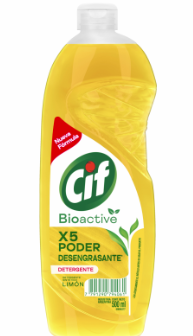 DETERGENTE CIF BIOACTIVE LIMON 500ML