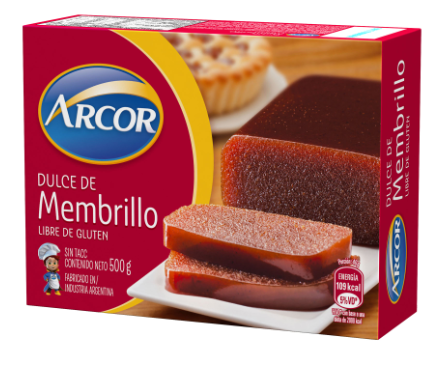 DULCE DE MEMBRILLO EN ESTUCHE ARCOR 500GR