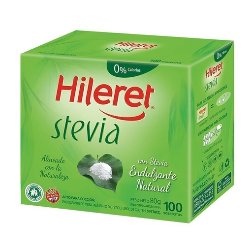 EDULCORANTE HILERET STEVIA 100 SOBRES