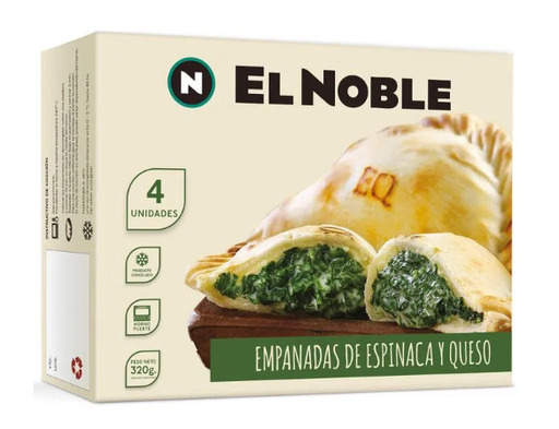 EMPANADAS EL NOBLE ESPINACA Y QUESO 4UN