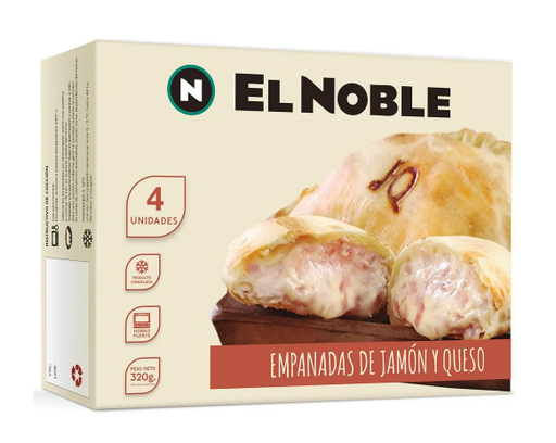 EMPANADAS EL NOBLE JAMON Y QUESO 4U