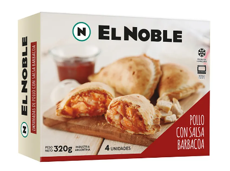 EMPANADAS EL NOBLE POLLO Y BARBACOA 4UN