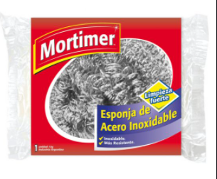 ESPONJA MORTIMER PLATEADA 1U