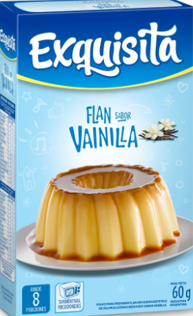 FLAN EXQUISITA SABOR  VAINILLA 60G