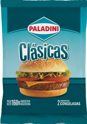 HAMBURGUESA PALADINI CLASICAS X2 UNIDADES