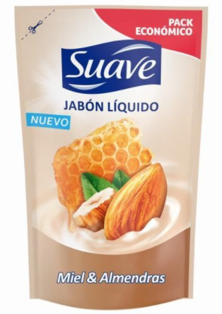 JABON LIQUIDO SUAVE REPUESTO MIEL Y ALMENDRAS 220ML