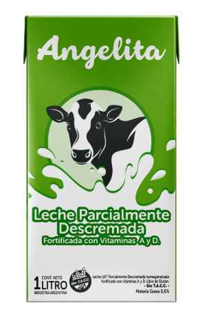 LECHE DESCREMADA ANGELITA LARGA VIDA 1L