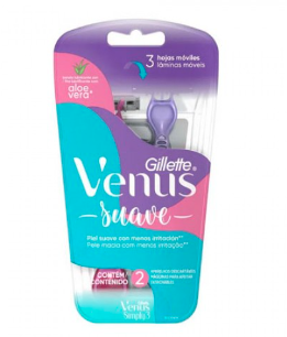 MAQUINA DE AFEITAR VENUS SIMPLY SUAVE X2