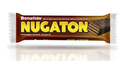 OBLEA NUGATON CHOCOLATE BONAFIDE 27GR