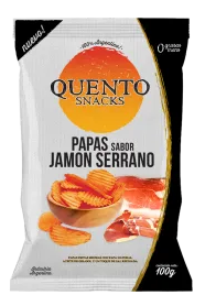 PAPAS ONDULADAS QUENTO JAMON SERRANO 90GR