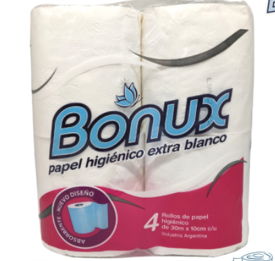 PAPEL HIGIENICO BONUX 30MTS X4