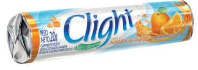 PASTILLAS CLIGHT SIN AZUCAR SABOR NARANJA 20GR