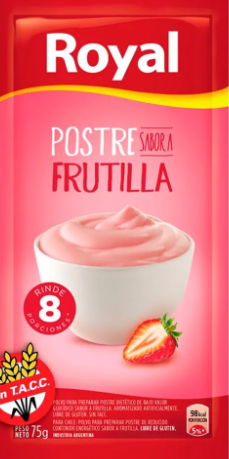 POSTRE ROYAL SABOR FRUTILLA